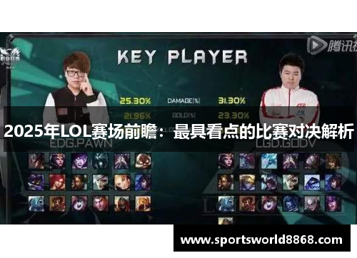 2025年LOL赛场前瞻：最具看点的比赛对决解析